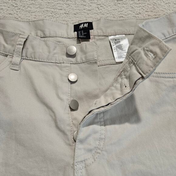 NEW H & M Men's Beige Button-fly Jeans Size 33x32 Streetwear - Picture 11 of 11